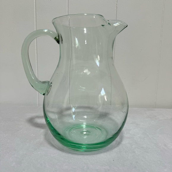 Pier 1 Other - Pier 1 Imports Recycled Green Glass Pitcher 9 in. Refreshments Margaritas Tea